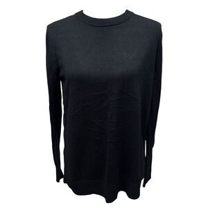 Lululemon Womens Still At Ease Pullover Sweater Black Cashmere Blend‎ Size 8